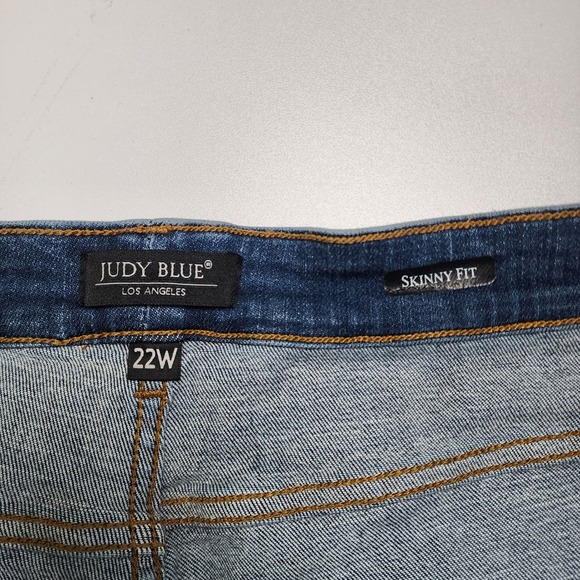 Judy Blue Womens Ella Mid Rise Handsand Classic Skinny Fit Jeans Plus Size 22W - Picture 7 of 13